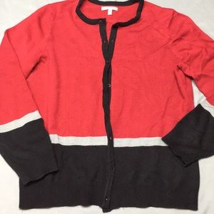 Croft & Barrow Color Block Cardigan